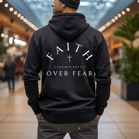 Faith Over Fear Hoodie – Black ✝️🖤 - Thistleberry Brand Boutique