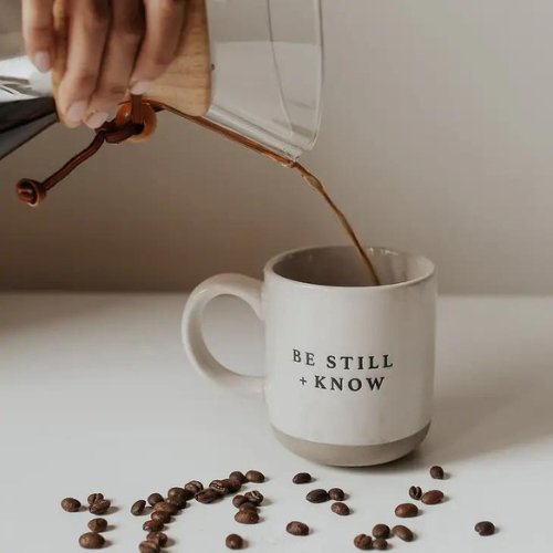 Be Still and Know Stoneware Coffee Mug - Thistleberry Brand Boutique