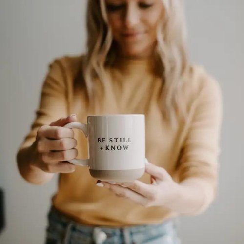 Be Still and Know Stoneware Coffee Mug - Thistleberry Brand Boutique