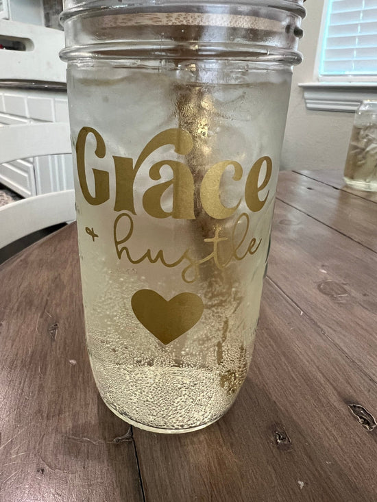 Grace and Hustle Wide Mason Cups - Thistleberry Brand Boutique